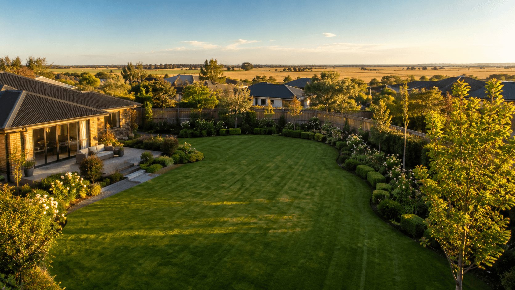 Beautifully maintained lawn in Lincoln Canterbury